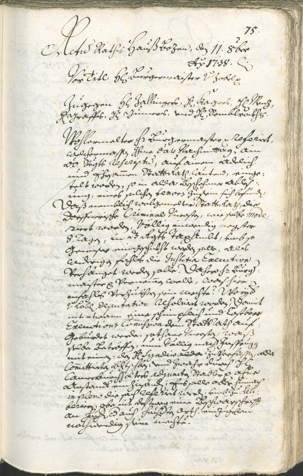 Archivio Storico della Città di Bolzano - BOhisto protocollo consiliare 1738/41 