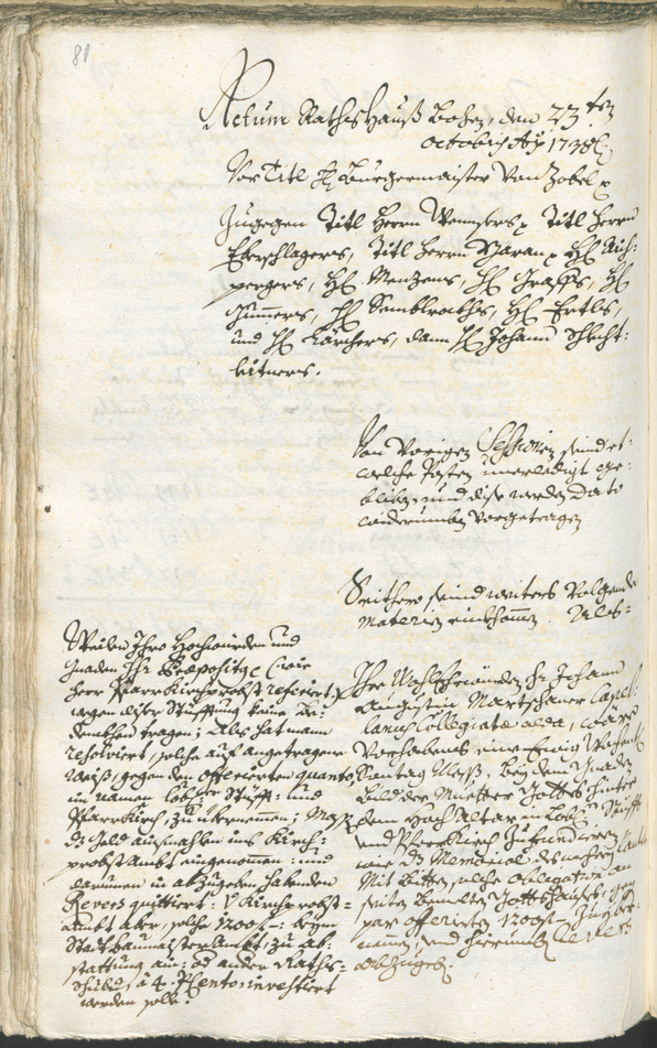 Archivio Storico della Città di Bolzano - BOhisto protocollo consiliare 1738/41 