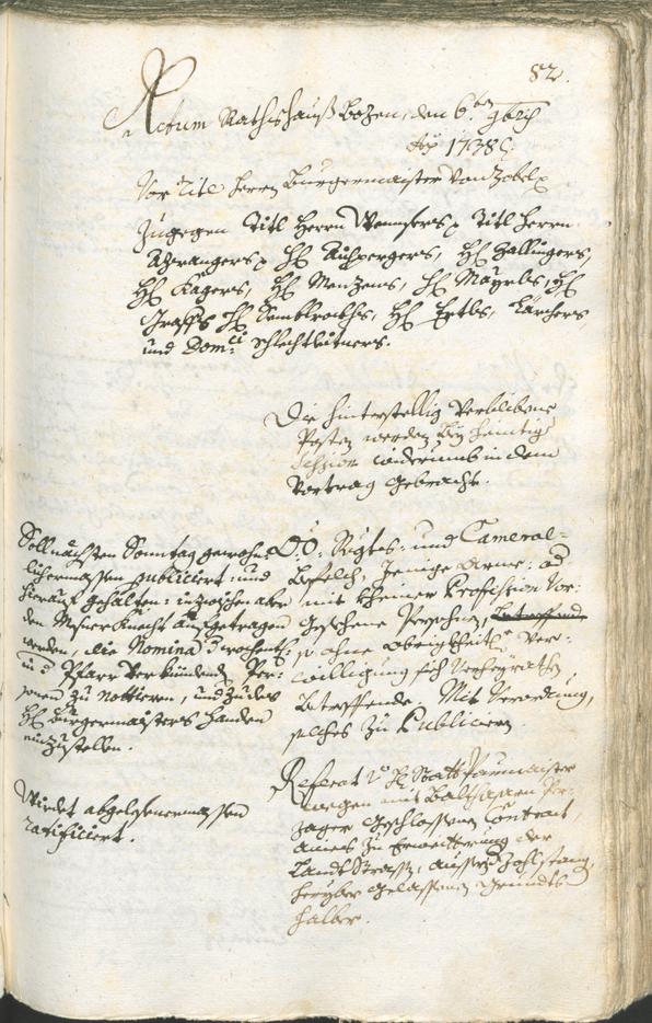 Archivio Storico della Città di Bolzano - BOhisto protocollo consiliare 1738/41 