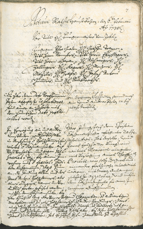 Archivio Storico della Città di Bolzano - BOhisto protocollo consiliare 1738/41 