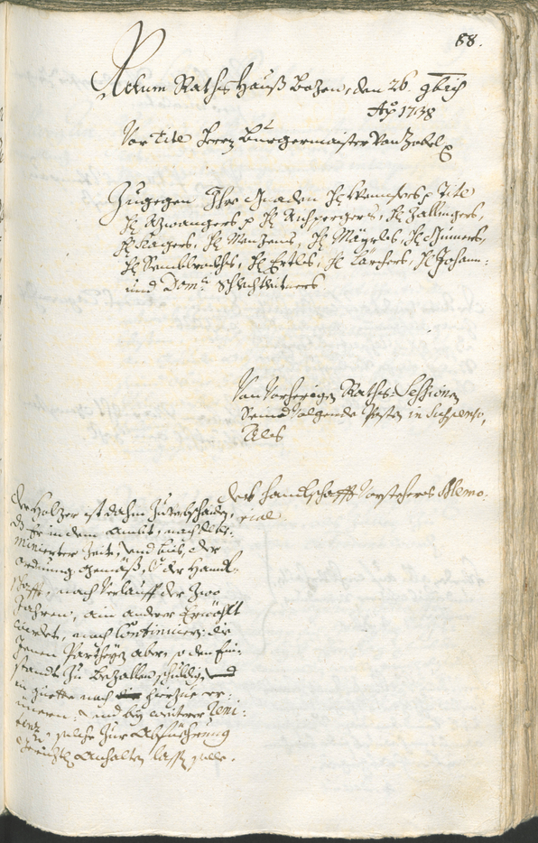 Archivio Storico della Città di Bolzano - BOhisto protocollo consiliare 1738/41 