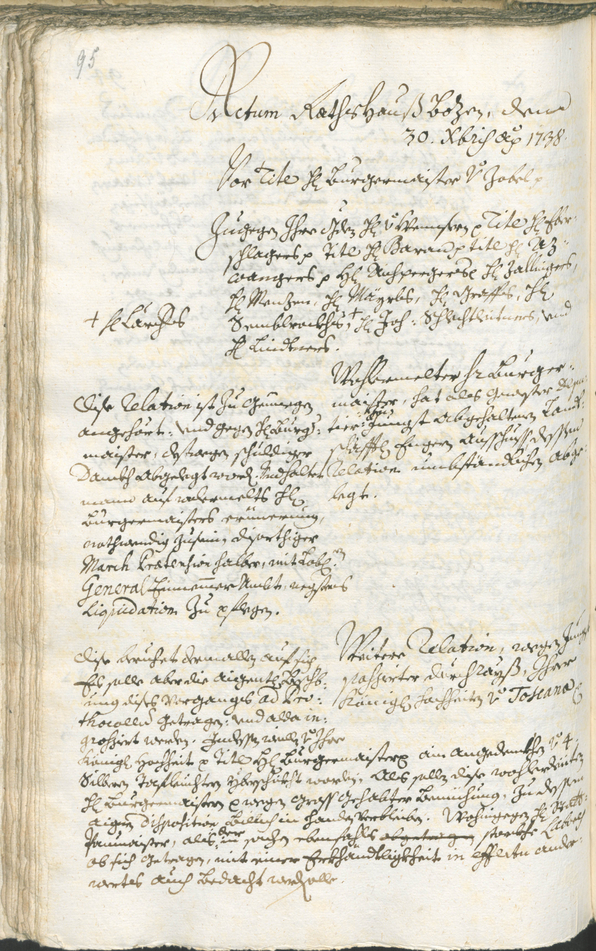 Civic Archives of Bozen-Bolzano - BOhisto Ratsprotokoll 1738/41 