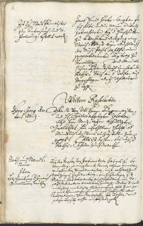 Stadtarchiv Bozen - BOhisto Ratsprotokoll 1738/41 