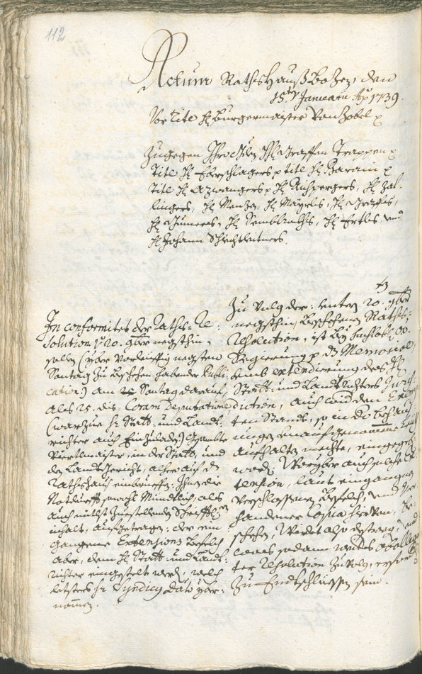 Stadtarchiv Bozen - BOhisto Ratsprotokoll 1738/41 