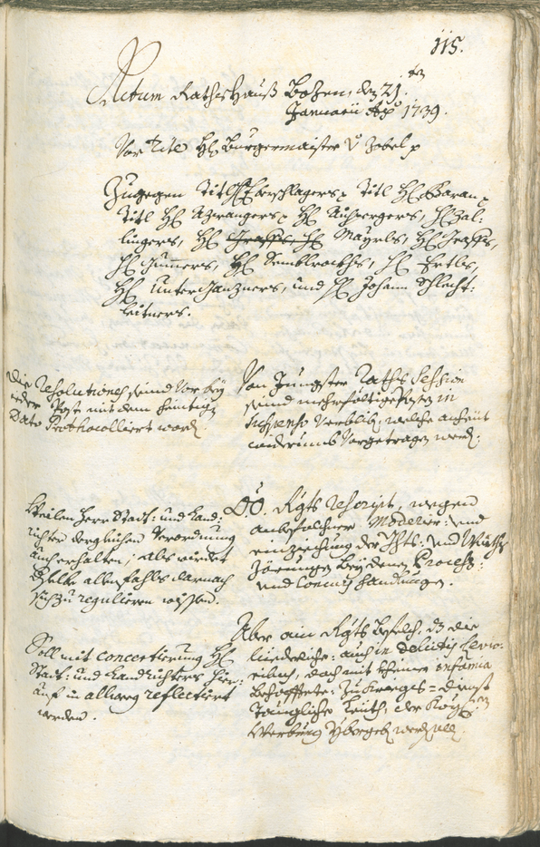 Archivio Storico della Città di Bolzano - BOhisto protocollo consiliare 1738/41 