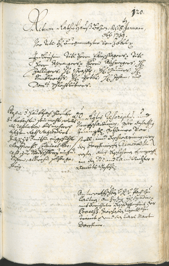 Stadtarchiv Bozen - BOhisto Ratsprotokoll 1738/41 