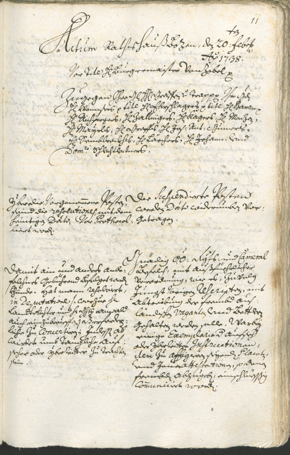 Archivio Storico della Città di Bolzano - BOhisto protocollo consiliare 1738/41 