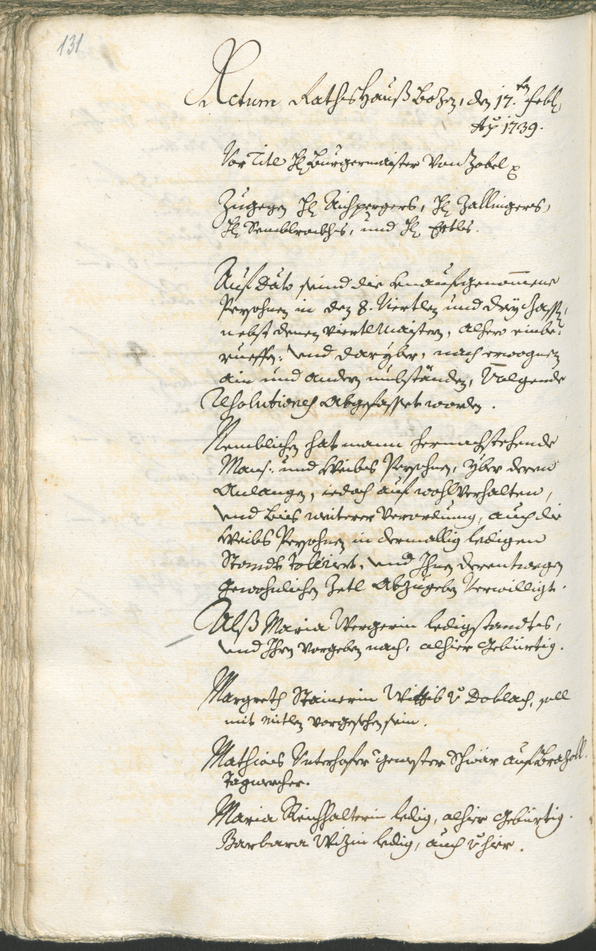 Civic Archives of Bozen-Bolzano - BOhisto Ratsprotokoll 1738/41 