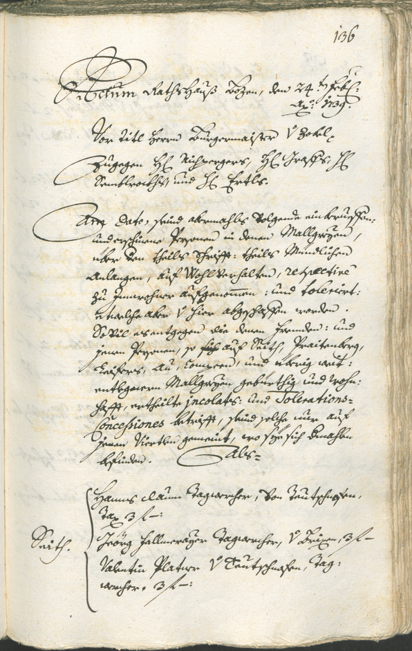 Archivio Storico della Città di Bolzano - BOhisto protocollo consiliare 1738/41 