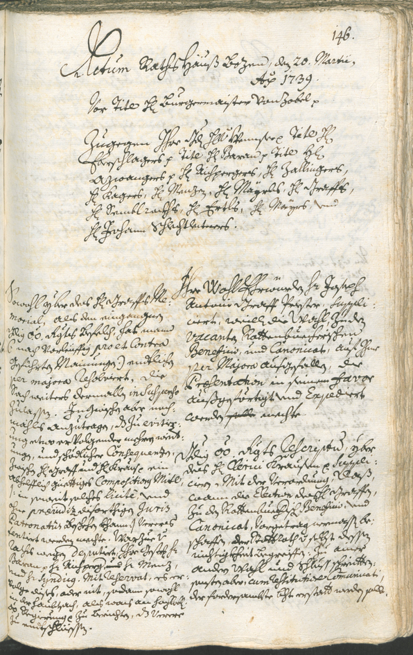 Stadtarchiv Bozen - BOhisto Ratsprotokoll 1738/41 