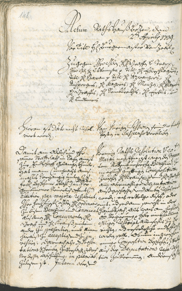 Archivio Storico della Città di Bolzano - BOhisto protocollo consiliare 1738/41 