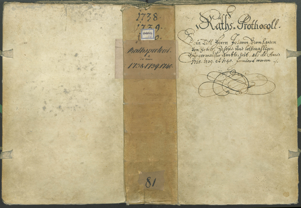 Stadtarchiv Bozen - BOhisto Ratsprotokoll 1738/41 