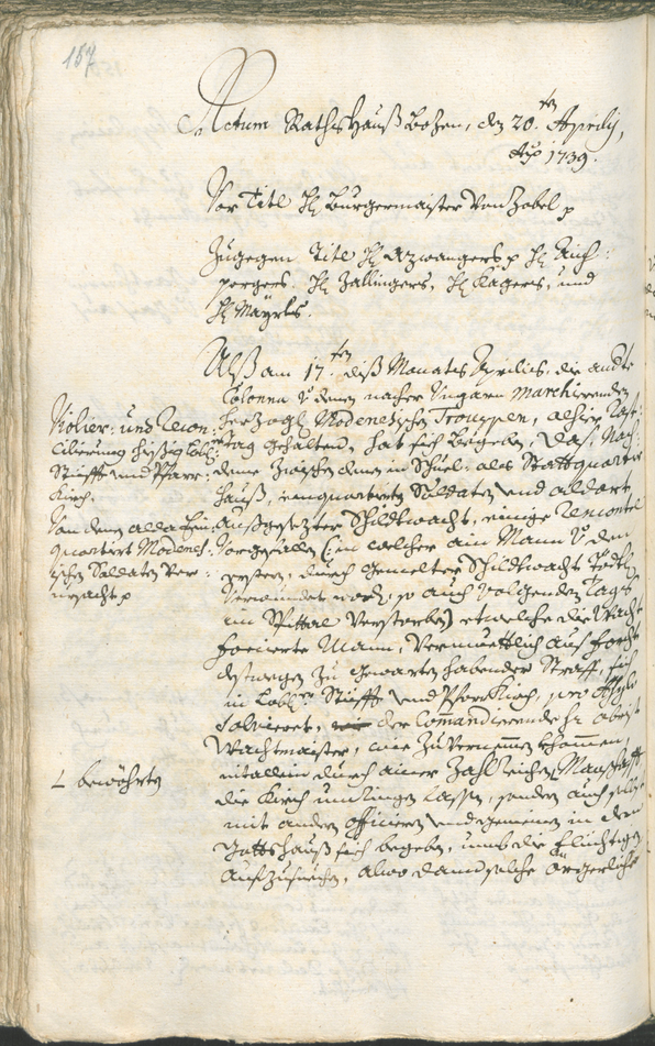 Archivio Storico della Città di Bolzano - BOhisto protocollo consiliare 1738/41 