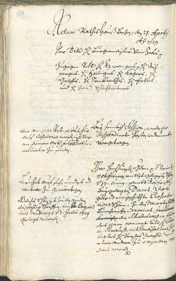 Civic Archives of Bozen-Bolzano - BOhisto Ratsprotokoll 1738/41 