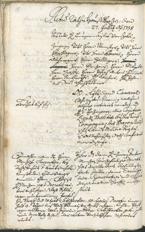 Archivio Storico della Città di Bolzano - BOhisto protocollo consiliare 1738/41 