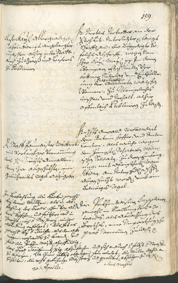 Stadtarchiv Bozen - BOhisto Ratsprotokoll 1738/41 