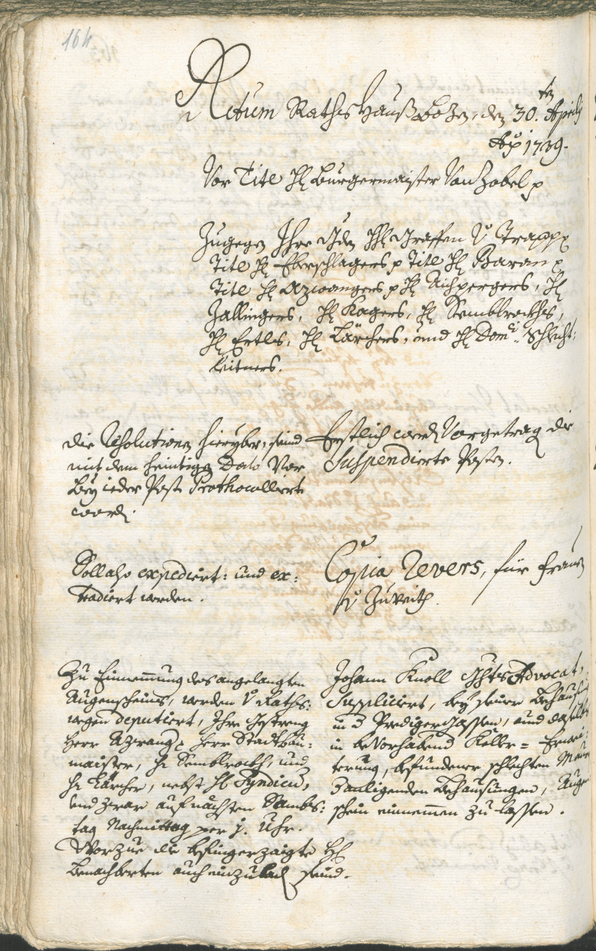 Stadtarchiv Bozen - BOhisto Ratsprotokoll 1738/41 