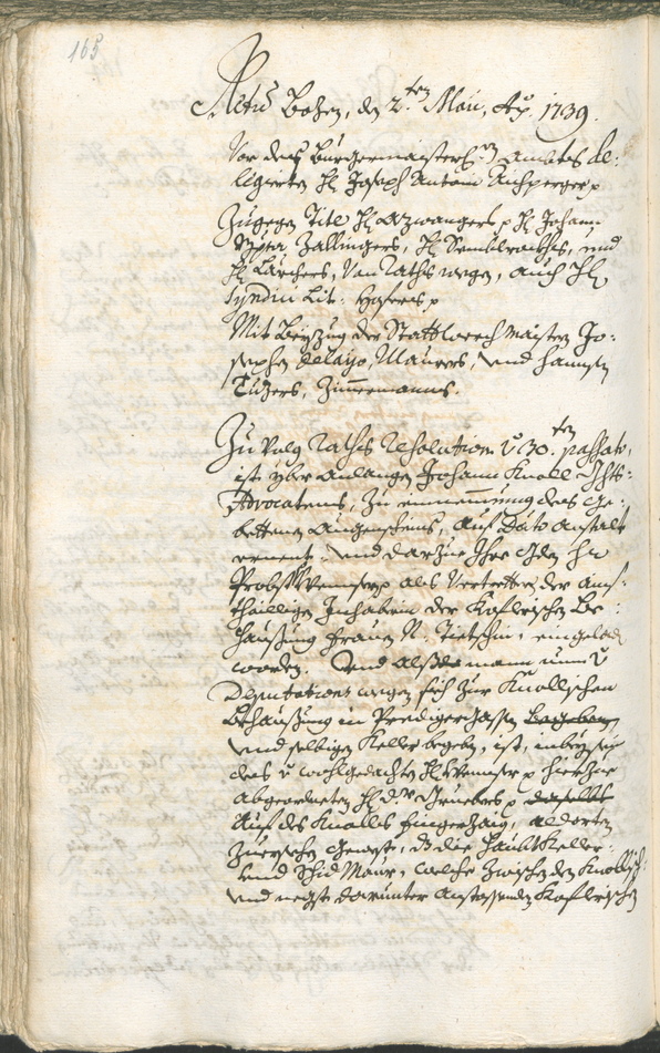 Stadtarchiv Bozen - BOhisto Ratsprotokoll 1738/41 