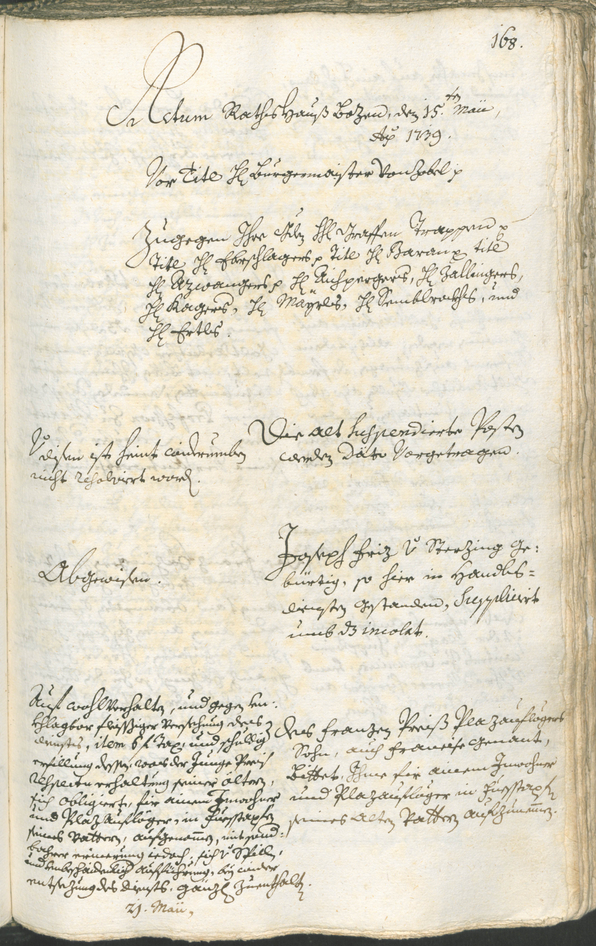 Archivio Storico della Città di Bolzano - BOhisto protocollo consiliare 1738/41 