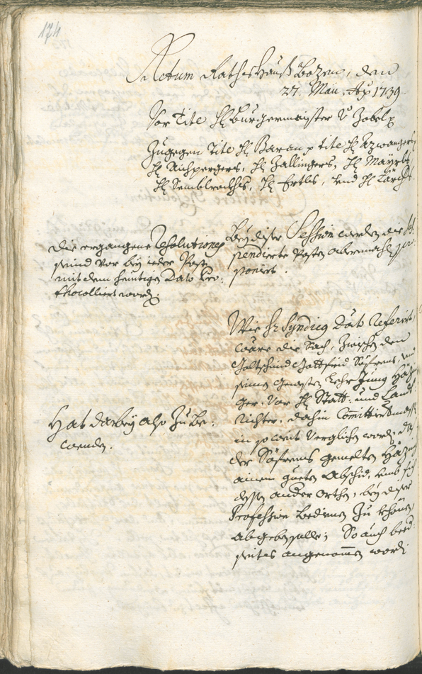 Civic Archives of Bozen-Bolzano - BOhisto Ratsprotokoll 1738/41 