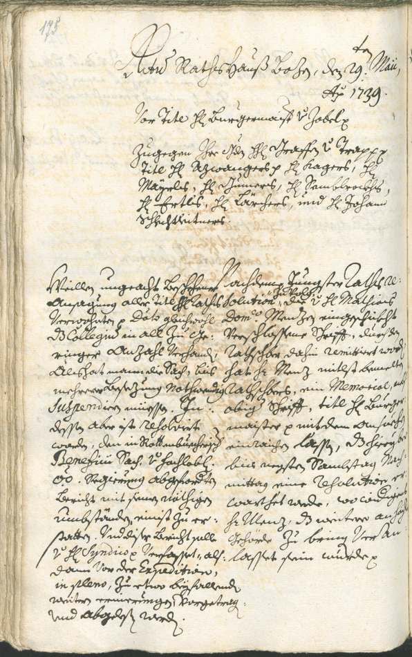 Archivio Storico della Città di Bolzano - BOhisto protocollo consiliare 1738/41 