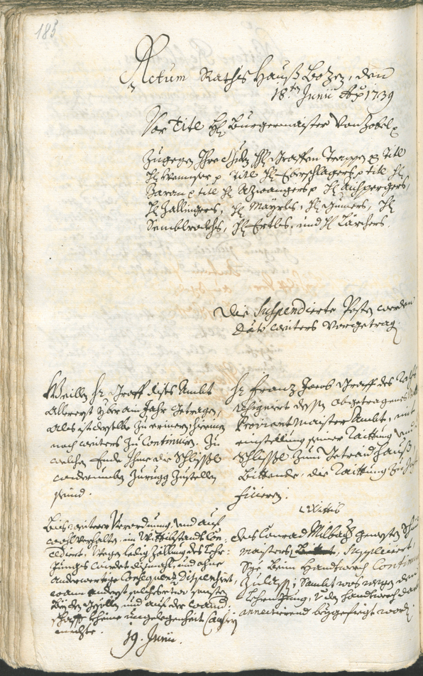 Archivio Storico della Città di Bolzano - BOhisto protocollo consiliare 1738/41 