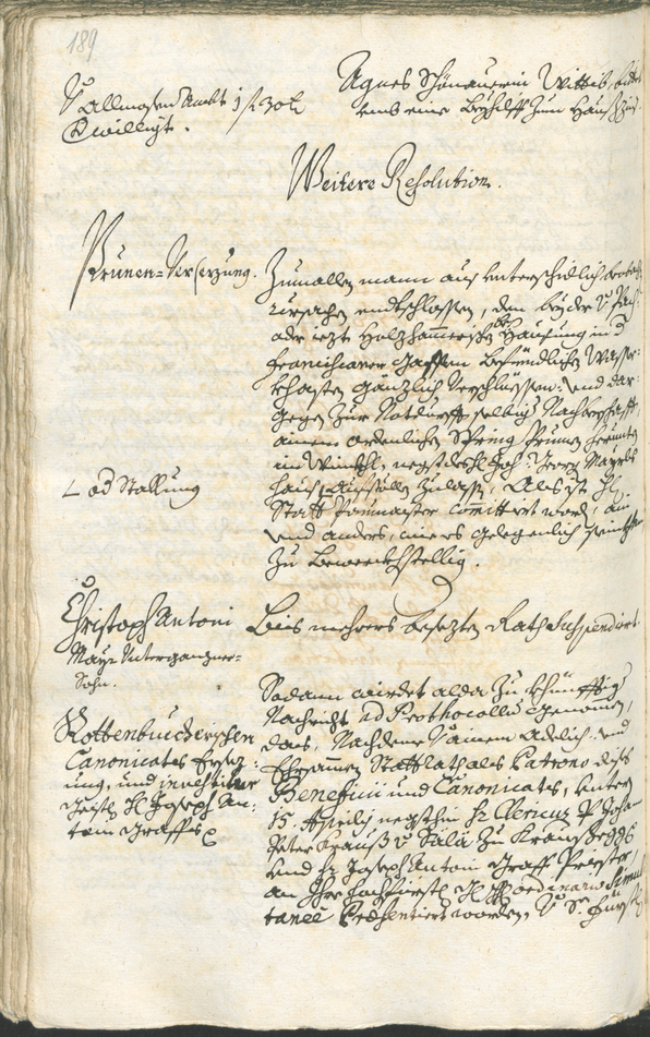 Stadtarchiv Bozen - BOhisto Ratsprotokoll 1738/41 