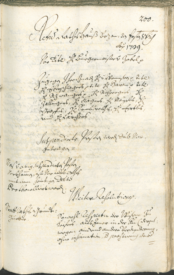 Civic Archives of Bozen-Bolzano - BOhisto Ratsprotokoll 1738/41 