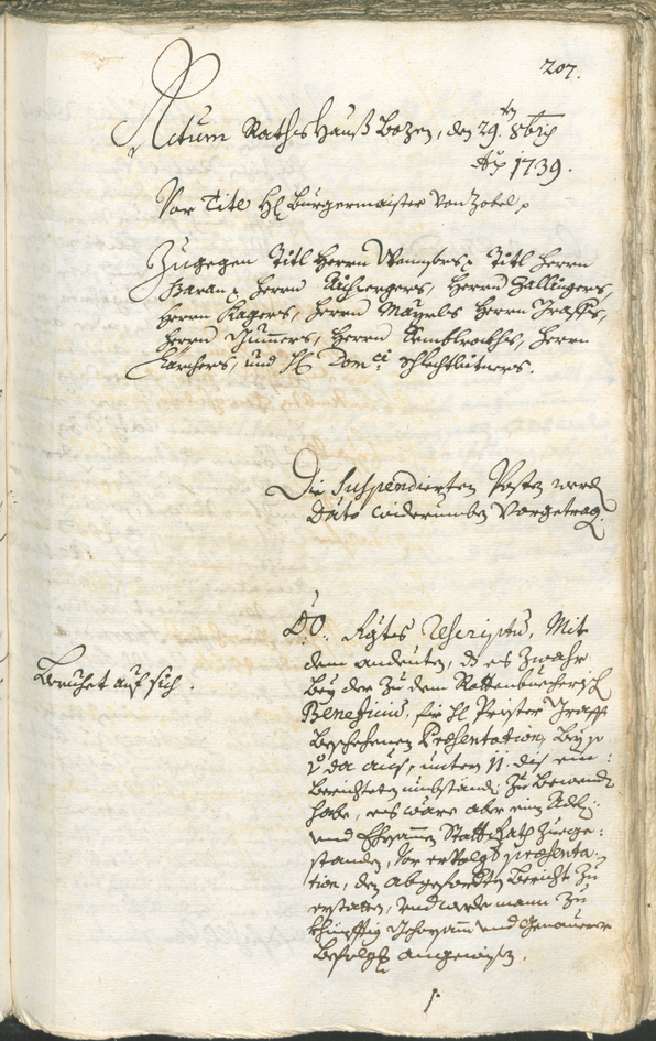 Archivio Storico della Città di Bolzano - BOhisto protocollo consiliare 1738/41 