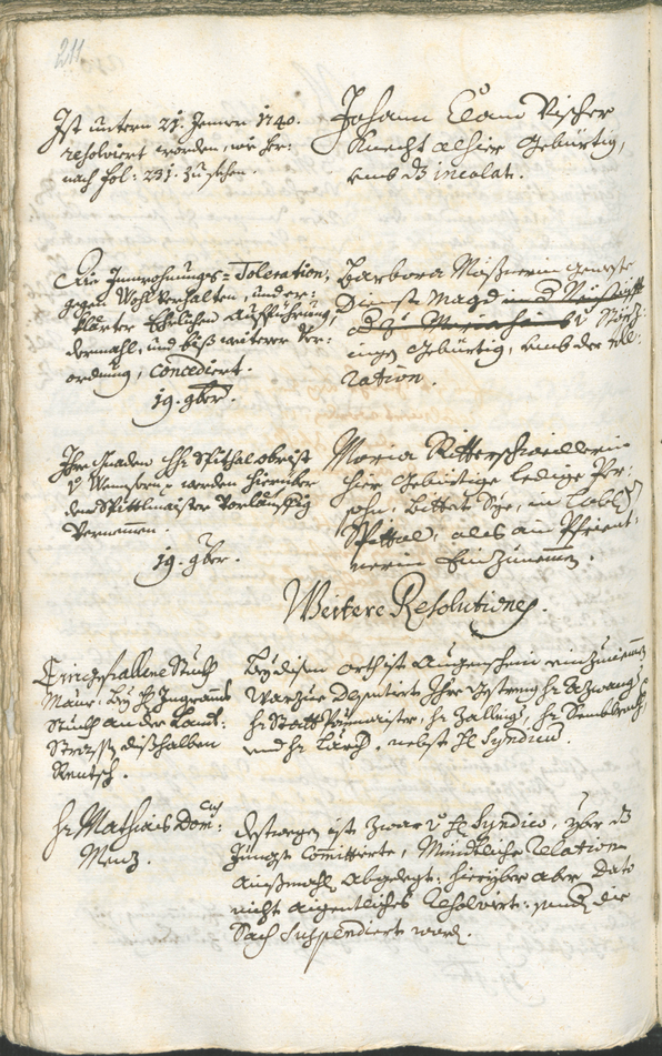 Civic Archives of Bozen-Bolzano - BOhisto Ratsprotokoll 1738/41 