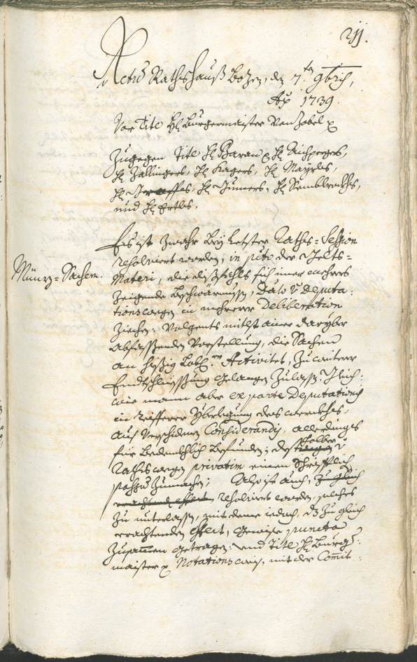 Archivio Storico della Città di Bolzano - BOhisto protocollo consiliare 1738/41 