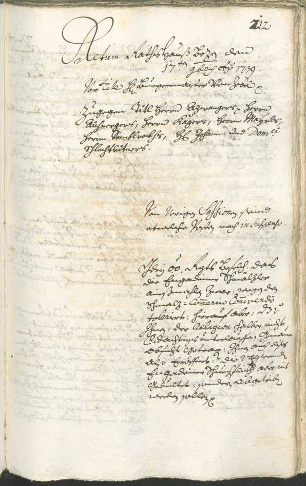 Archivio Storico della Città di Bolzano - BOhisto protocollo consiliare 1738/41 