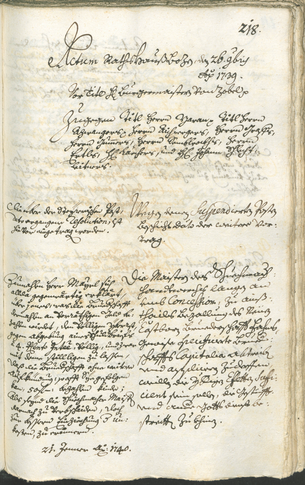 Archivio Storico della Città di Bolzano - BOhisto protocollo consiliare 1738/41 