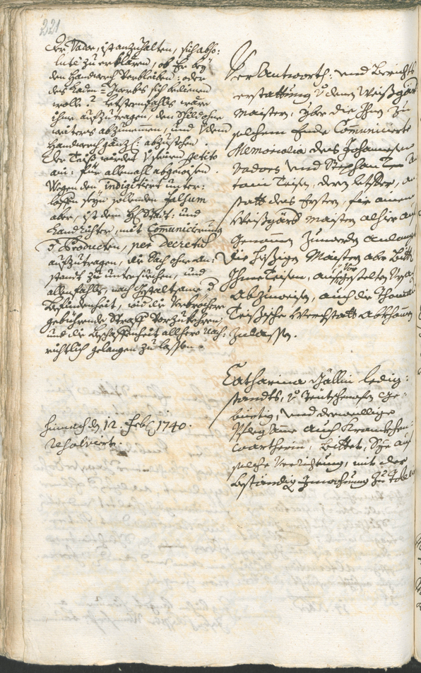 Stadtarchiv Bozen - BOhisto Ratsprotokoll 1738/41 