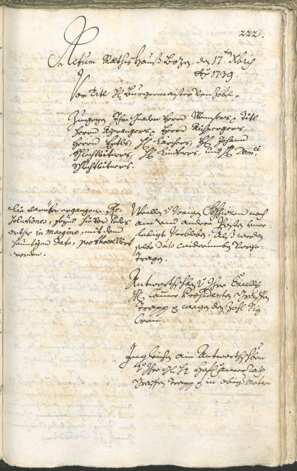 Archivio Storico della Città di Bolzano - BOhisto protocollo consiliare 1738/41 