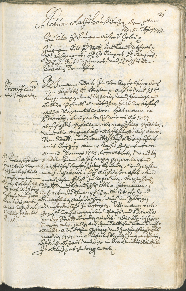 Archivio Storico della Città di Bolzano - BOhisto protocollo consiliare 1738/41 