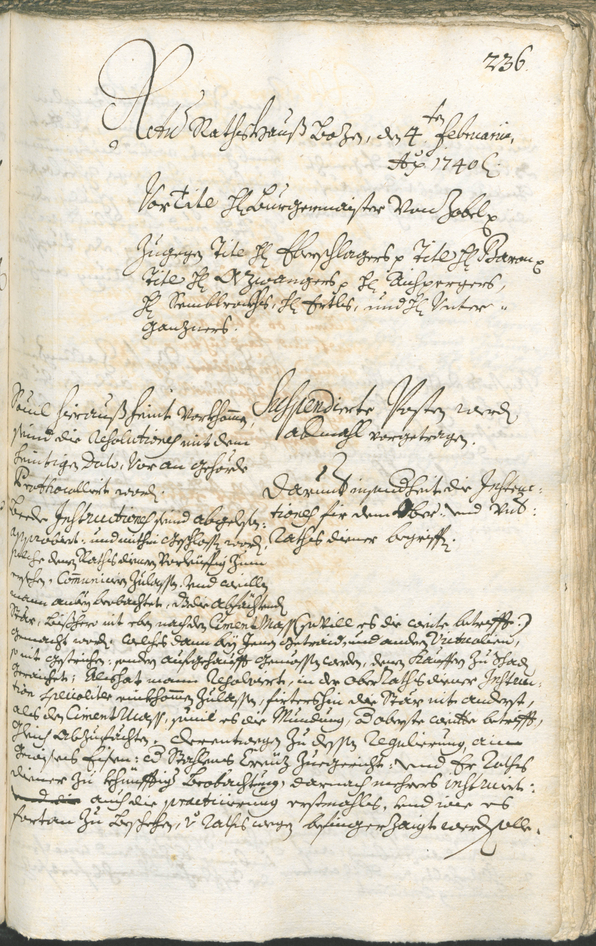 Archivio Storico della Città di Bolzano - BOhisto protocollo consiliare 1738/41 