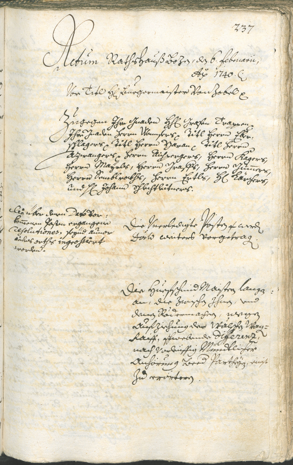 Civic Archives of Bozen-Bolzano - BOhisto Ratsprotokoll 1738/41 