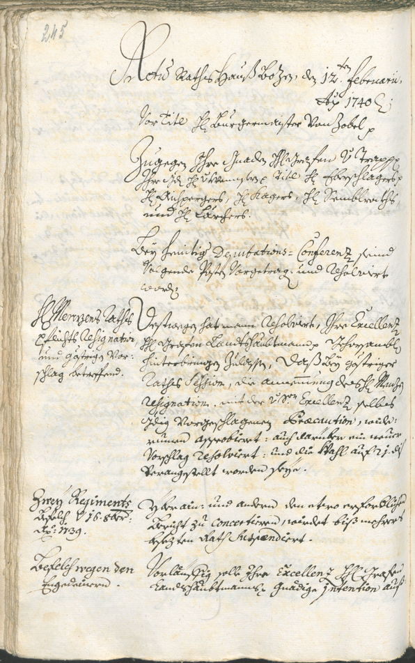 Archivio Storico della Città di Bolzano - BOhisto protocollo consiliare 1738/41 