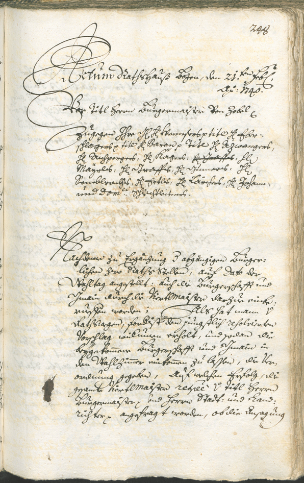 Archivio Storico della Città di Bolzano - BOhisto protocollo consiliare 1738/41 