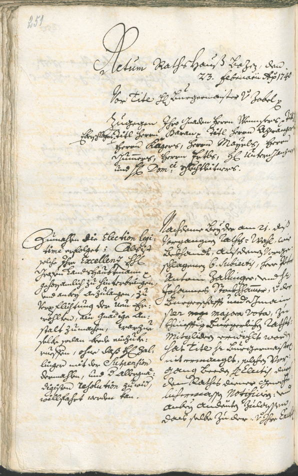 Archivio Storico della Città di Bolzano - BOhisto protocollo consiliare 1738/41 