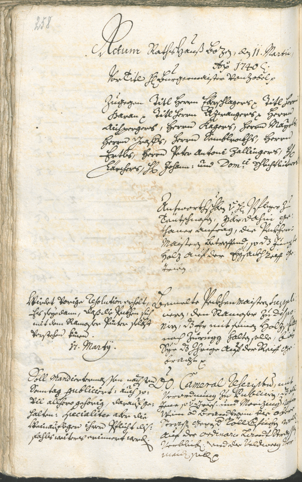 Archivio Storico della Città di Bolzano - BOhisto protocollo consiliare 1738/41 