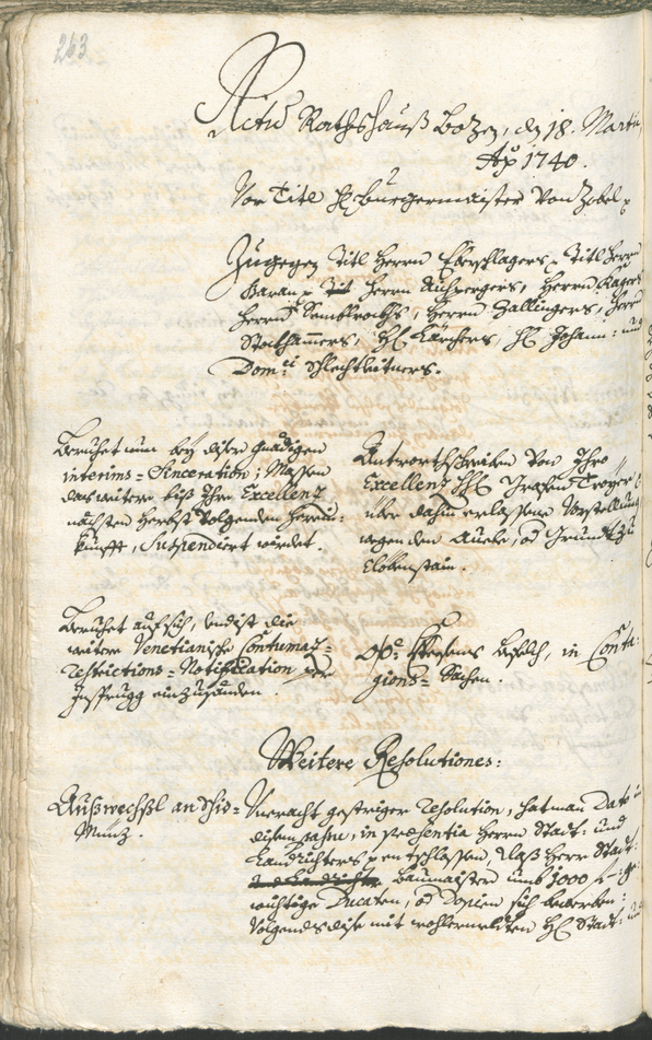 Archivio Storico della Città di Bolzano - BOhisto protocollo consiliare 1738/41 