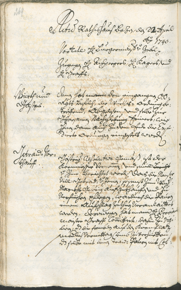 Archivio Storico della Città di Bolzano - BOhisto protocollo consiliare 1738/41 