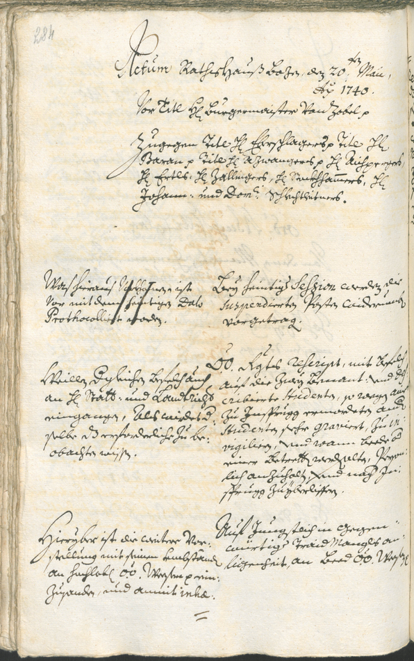 Civic Archives of Bozen-Bolzano - BOhisto Ratsprotokoll 1738/41 