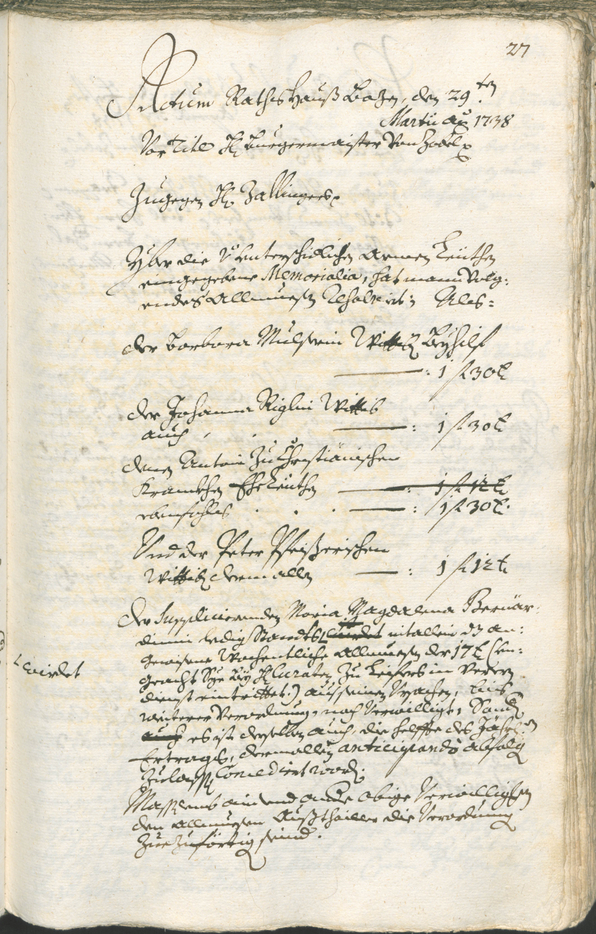 Archivio Storico della Città di Bolzano - BOhisto protocollo consiliare 1738/41 