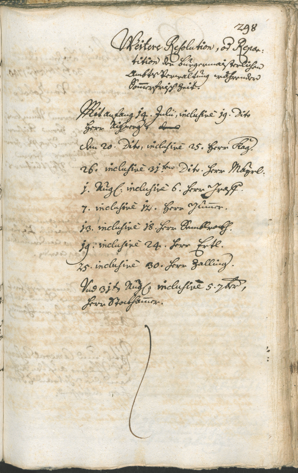 Archivio Storico della Città di Bolzano - BOhisto protocollo consiliare 1738/41 