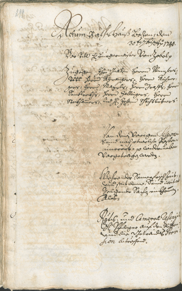 Civic Archives of Bozen-Bolzano - BOhisto Ratsprotokoll 1738/41 