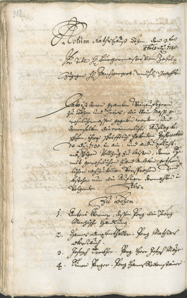 Archivio Storico della Città di Bolzano - BOhisto protocollo consiliare 1738/41 