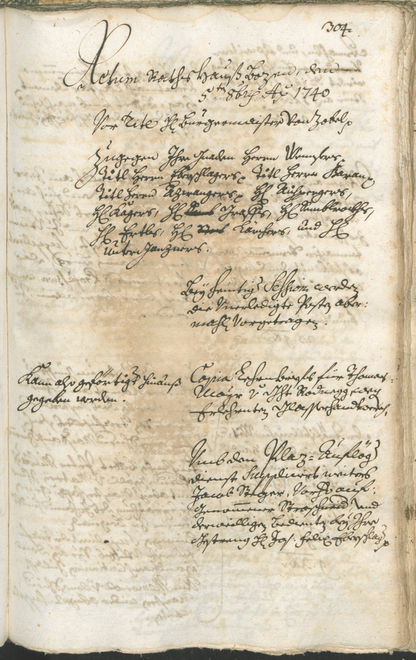 Stadtarchiv Bozen - BOhisto Ratsprotokoll 1738/41 